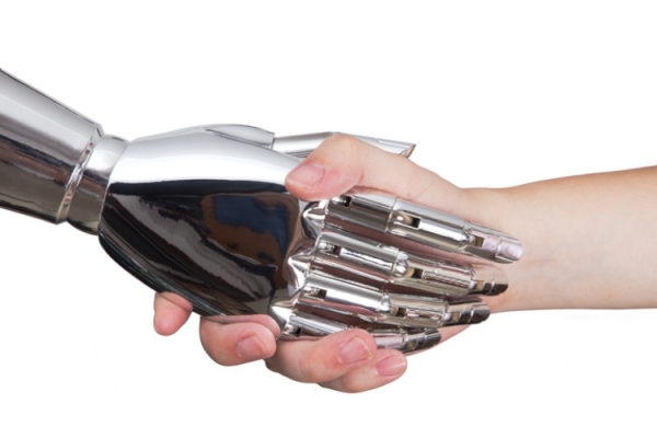 Shaking a robots hand GettyImages zhuyufang